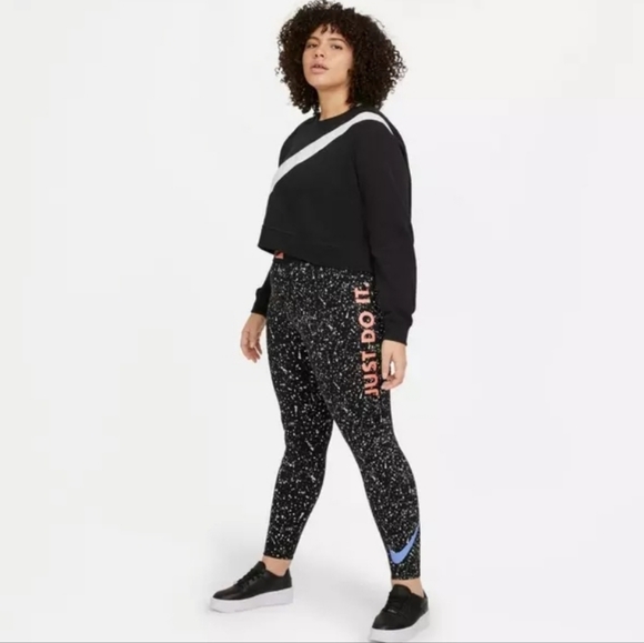Nike Pants - Nike Women's Sportswear Plus Size Leg-A-See High Waisted Leggings 3xl black pink